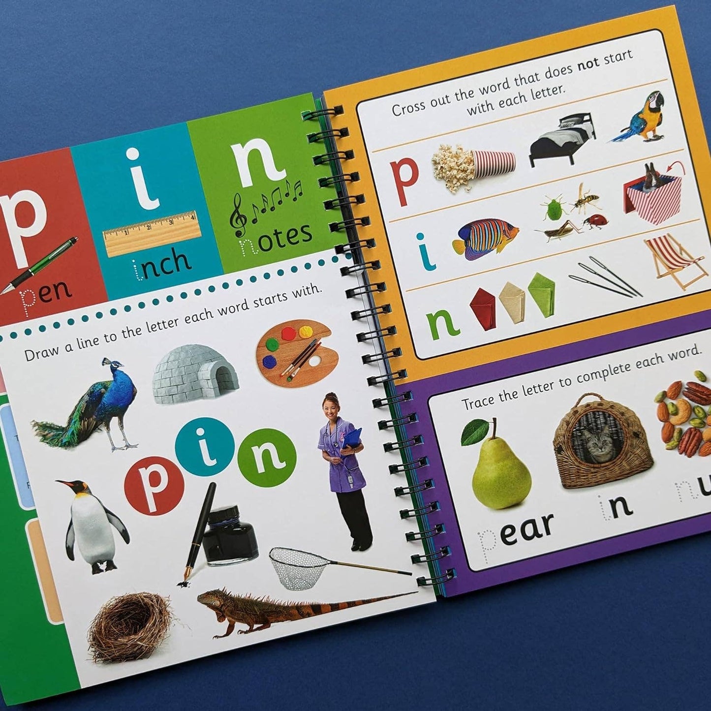 Childrens Phonics Wipe-Clean Book & Pen Set – Wonders of Learning (Ages 3-5)
