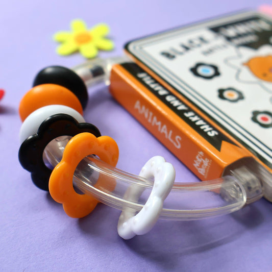 High-Contrast Baby Book with Rattle – Newborn Sensory Toy (0-18 Months)