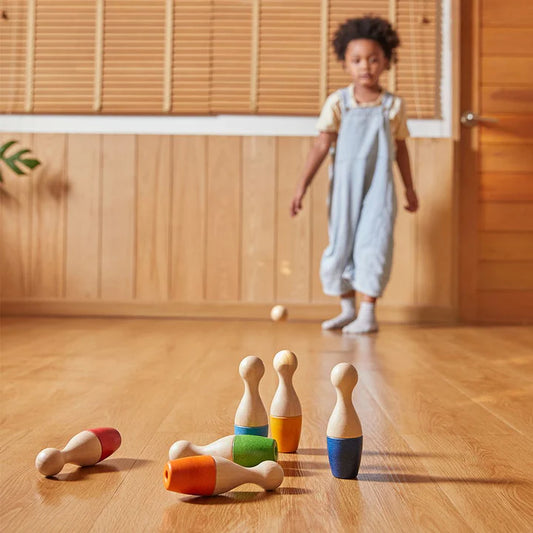 PlanToys Wooden Bowling Set – Eco-Friendly Fun for Little Strikes!
