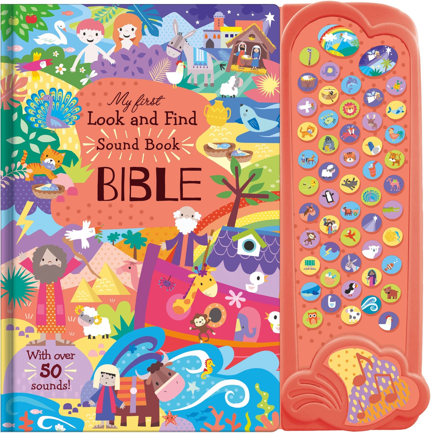 Children's 50 Button Christian Sound Book - My First Look And Find Bible