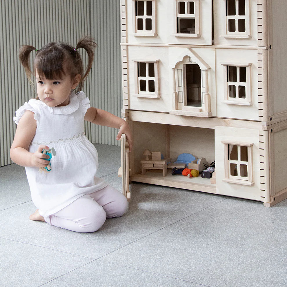 PlanToys Victorian Dollhouse Basement Extension – Eco-Friendly Wooden Play Expansion