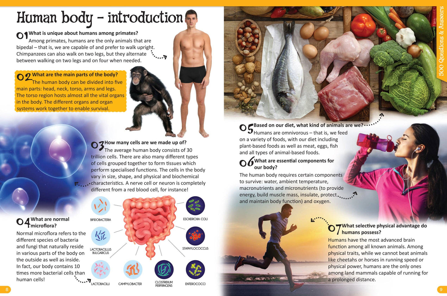 Reference Book 500 Questions and Answers Book β The Human Body STEM