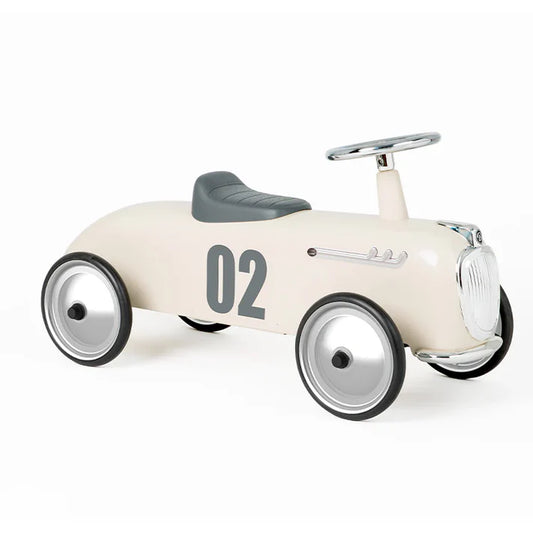 Baghera Roadster Ivory White Ride-On – Timeless Elegance for Little Explorers!