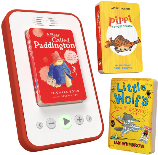 Voxblock Younger Listeners Starter Pack – 3 Beloved Audiobooks + Player (Ages 3-8)