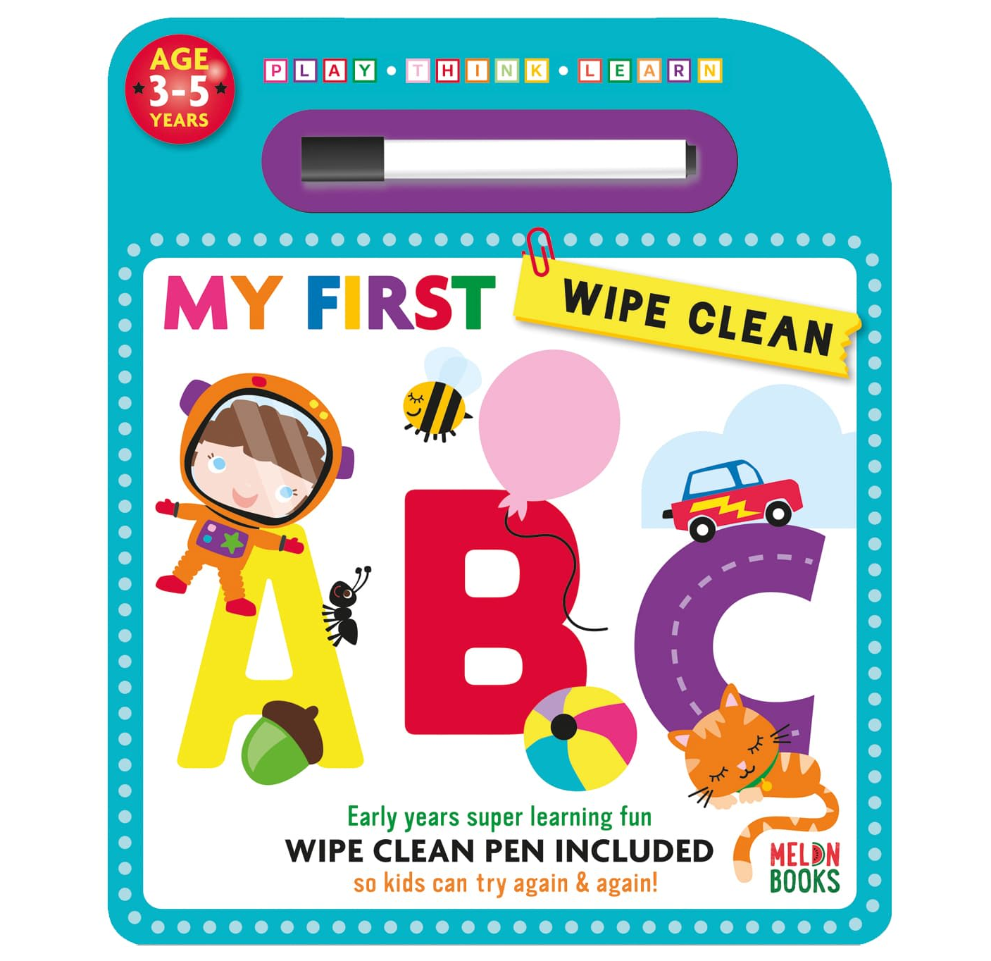 My First Wipe Clean Activity Book - ABC | Pre-Writing Skills for Ages 3+