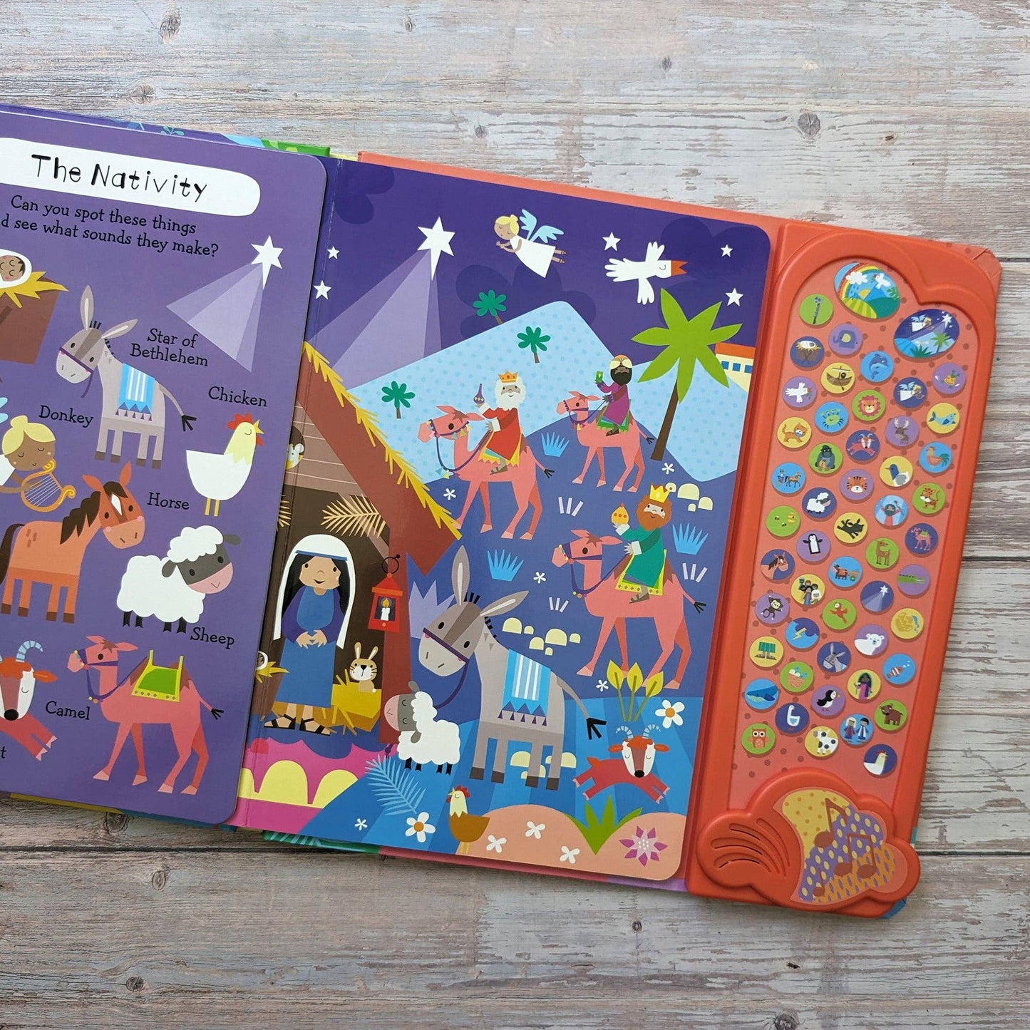 Children's 50 Button Christian Sound Book - My First Look And Find Bible