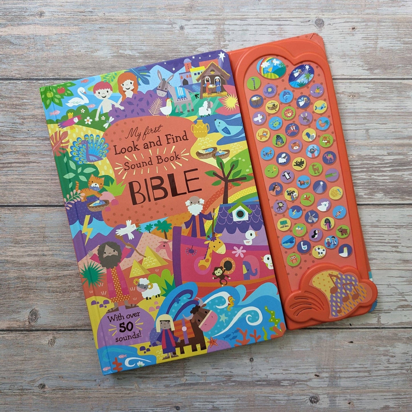 Children's 50 Button Christian Sound Book - My First Look And Find Bible