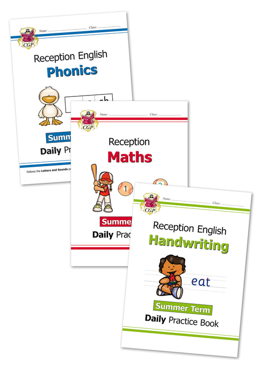 CGP Daily Practice 3-Book Bundle: Reception - Summer Term
