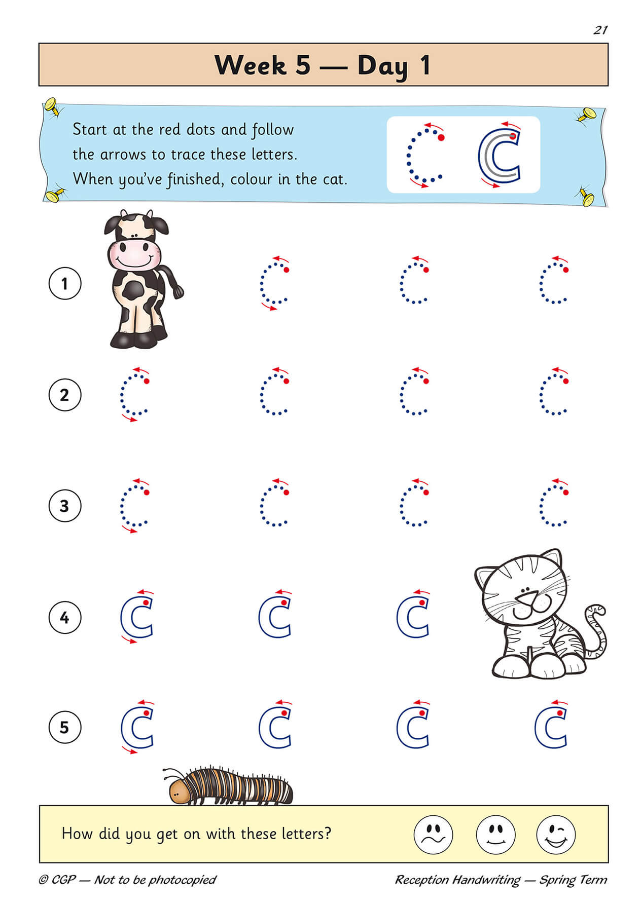 Reception Handwriting Daily Practice Book Spring Term