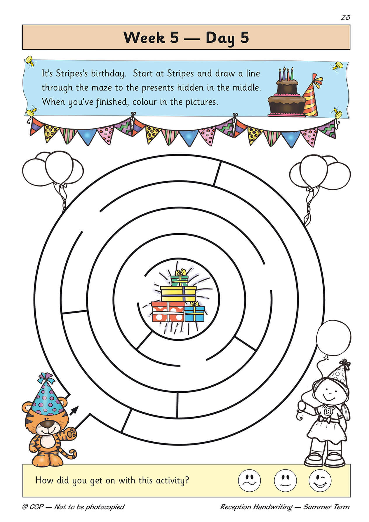 Llyfr Ymarfer Llawysgrifen Dyddiol y Derbyn: Tymor yr Haf