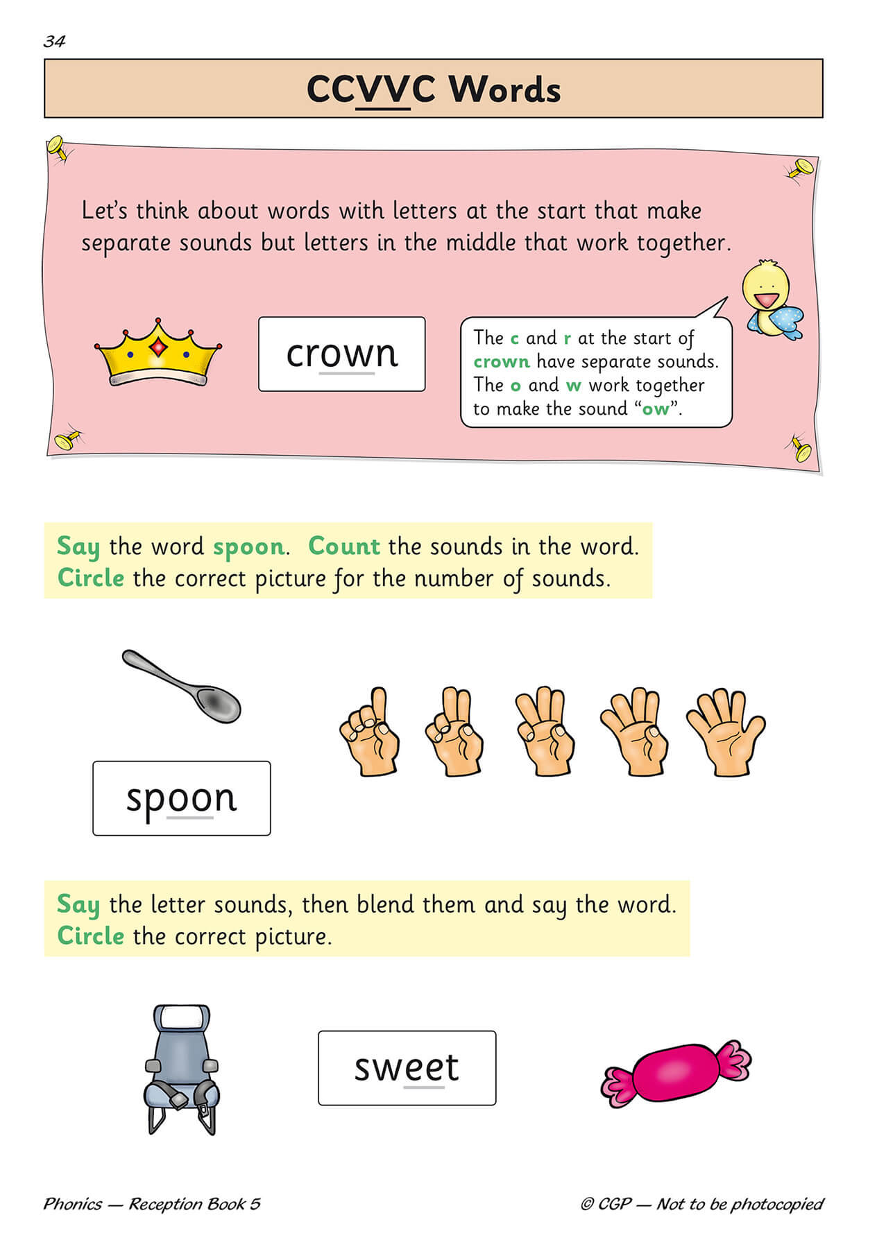 Reception English Phonics Targeted Practice Book - Book 5