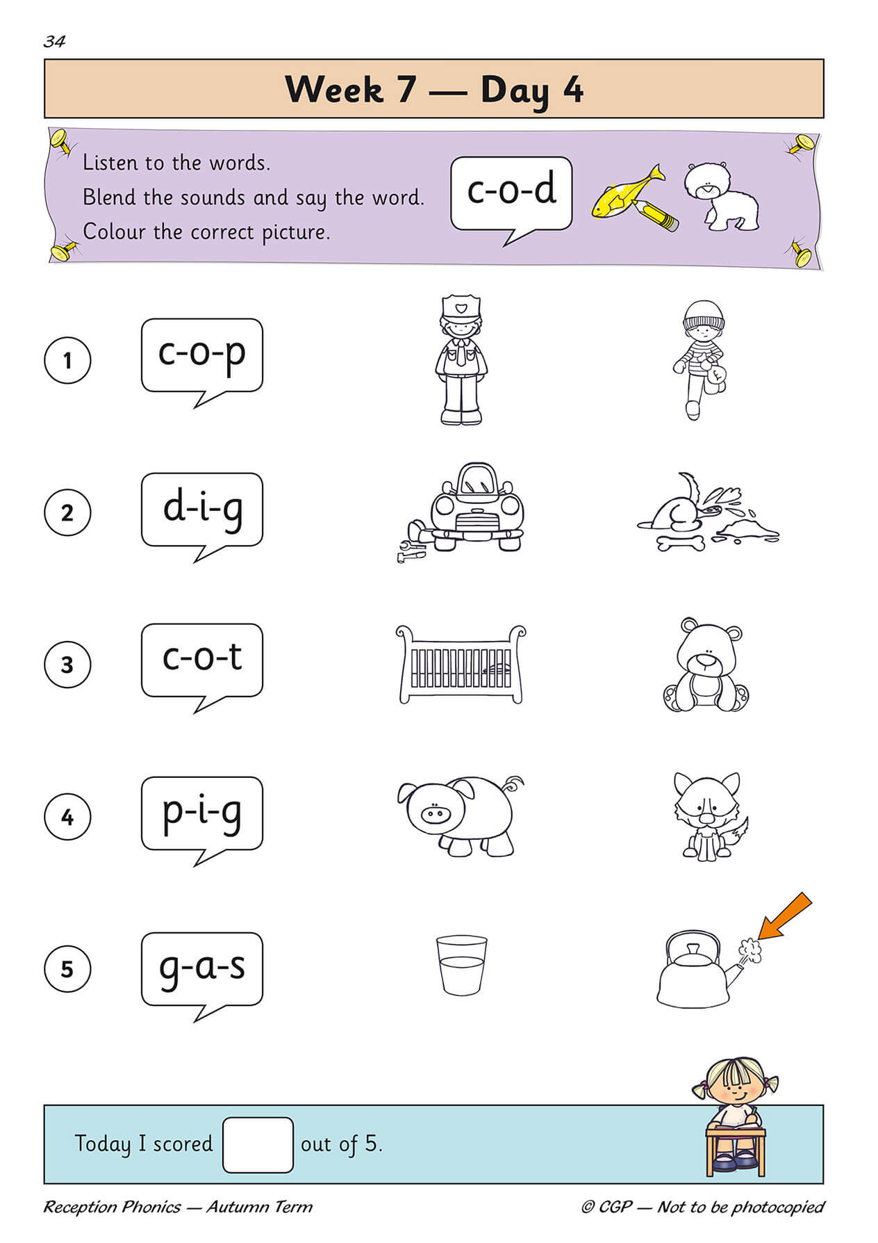 Reception Phonics Daily Practice Book: Autumn Term