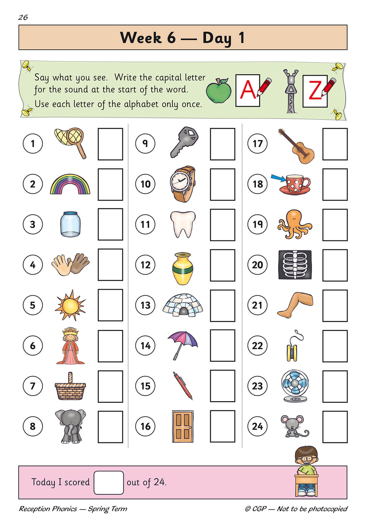 Llyfr Ymarfer Dyddiol Ffoneg Derbyn: Tymor y Gwanwyn