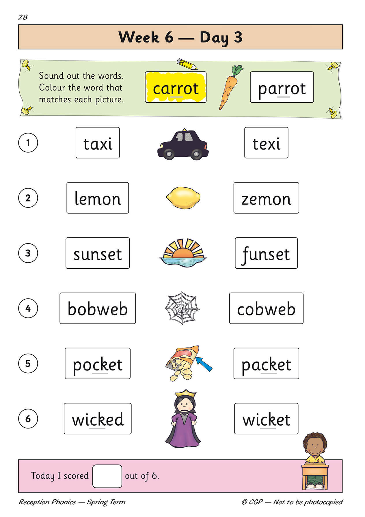 Llyfr Ymarfer Dyddiol Ffoneg Derbyn: Tymor y Gwanwyn