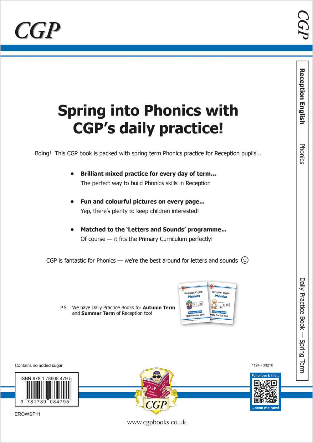 Llyfr Ymarfer Dyddiol Ffoneg Derbyn: Tymor y Gwanwyn