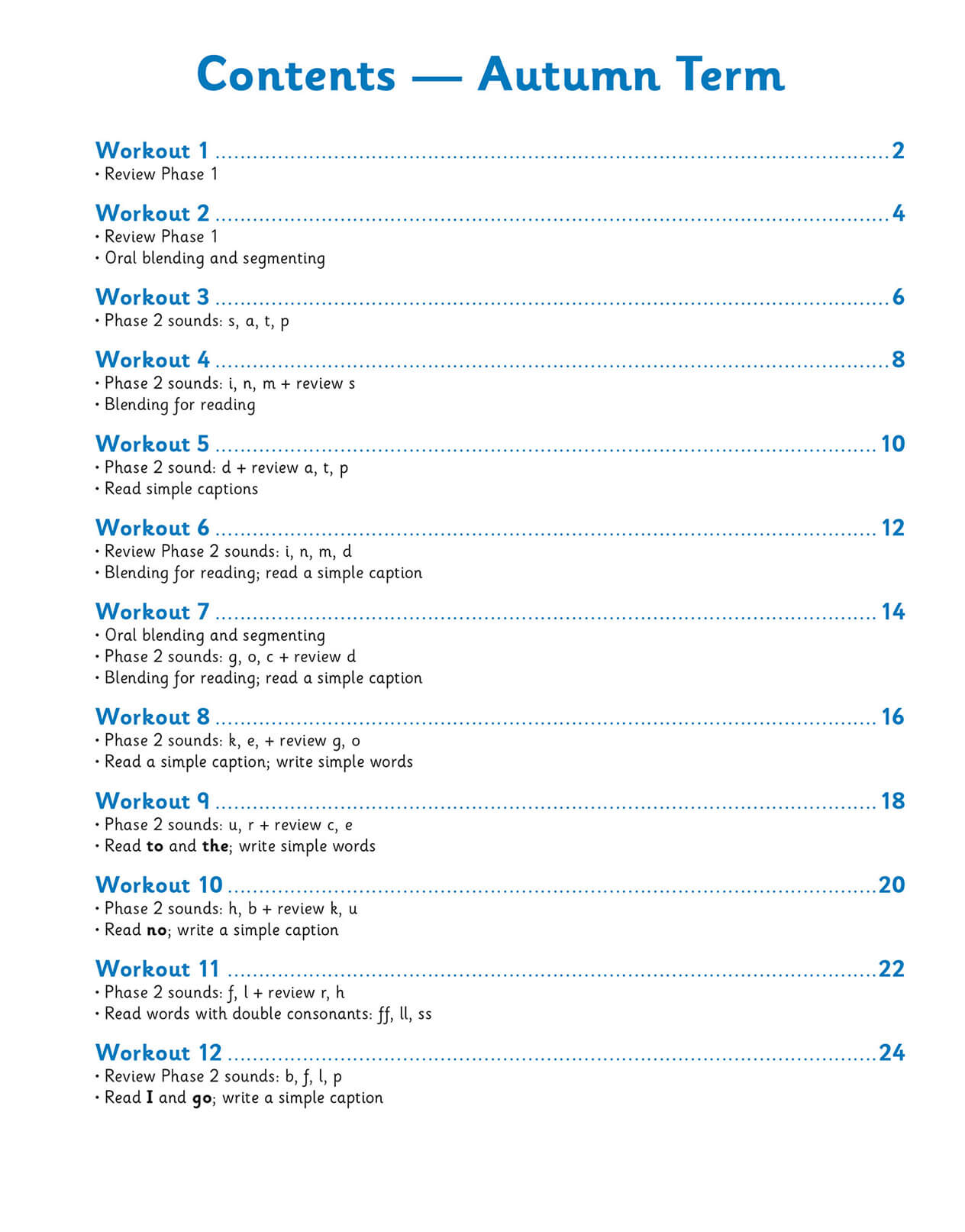 Reception English Phonics 10-Minute Weekly Workouts