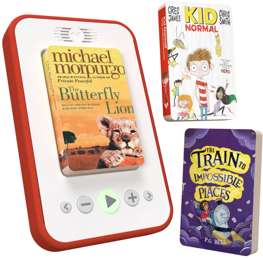 Voxblock Older Listeners Starter Pack – 3 Captivating Audiobooks + Player (Age 8+)