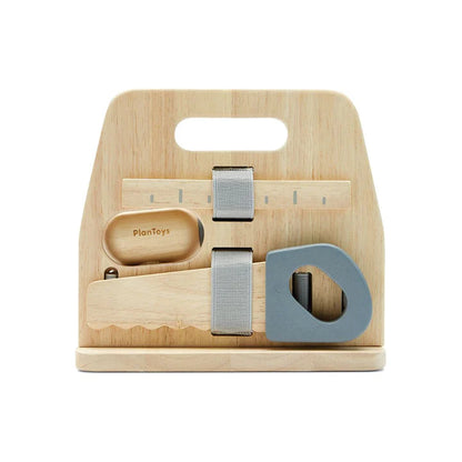 PlanToys Handy  Carpenter Set  – Complete Wooden Tool Kit with Stand (Age 3+)