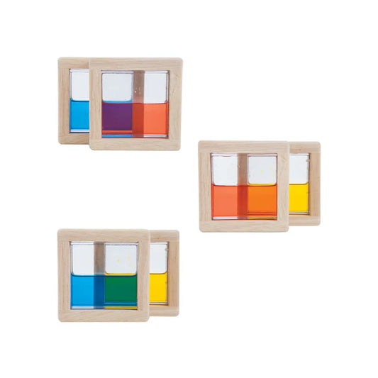 PlanToys Water Blocks – 6-Piece Colour Mixing Set (Age 3+) – Sensory Learning!