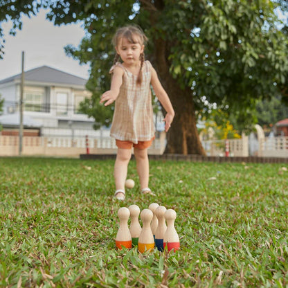 PlanToys Wooden Bowling Set – Eco-Friendly Fun for Little Strikes!