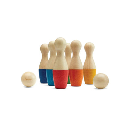PlanToys Wooden Bowling Set – Eco-Friendly Fun for Little Strikes!