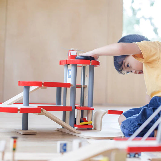 PlanToys Parking Garage – 3 Floors of Eco-Friendly Play!