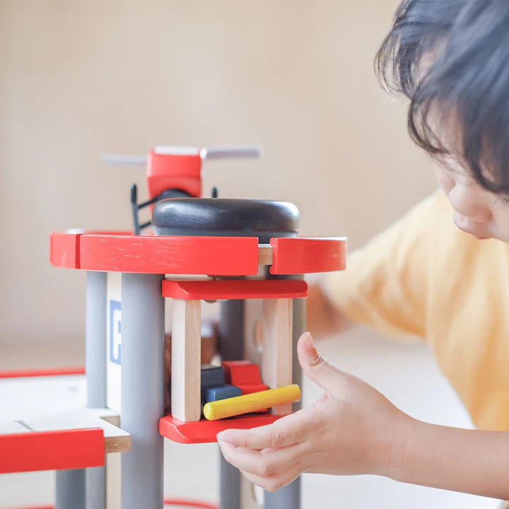 PlanToys Parking Garage – 3 Floors of Eco-Friendly Play!