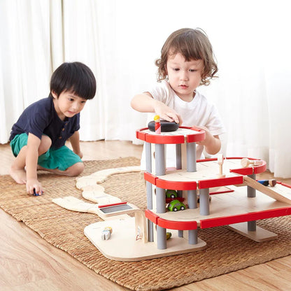 PlanToys Parking Garage – 3 Floors of Eco-Friendly Play!