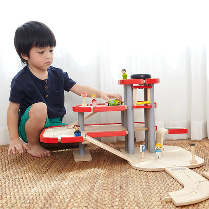 PlanToys Parking Garage – 3 Floors of Eco-Friendly Play!