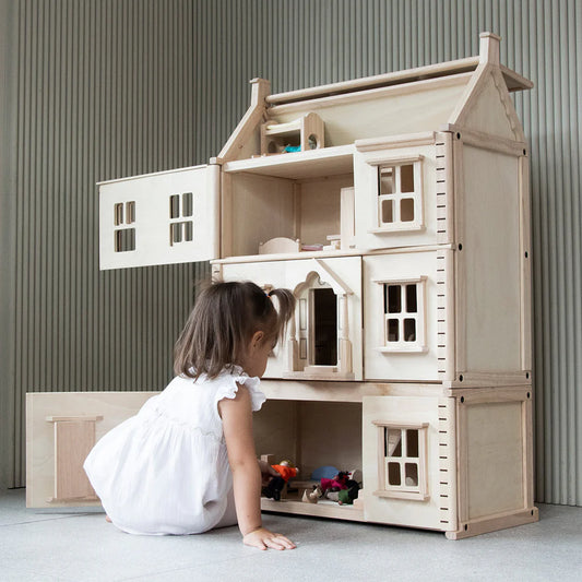 PlanToys Victorian Dollhouse Basement Extension – Eco-Friendly Wooden Play Expansion