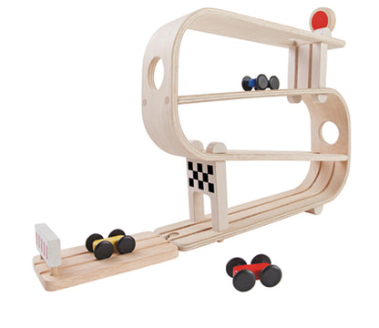 PlanToys Ramp Racer – Wooden Gravity Car Toy for Toddlers 18m+ – STEM Learning