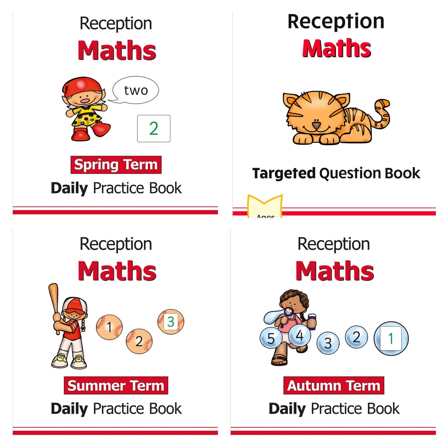 CGP Reception Maths Complete Practice Bundle (Ages 4-5)