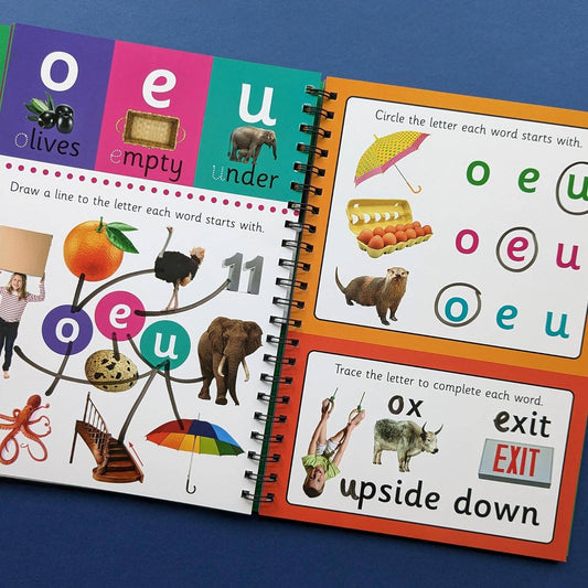 Childrens Phonics Wipe-Clean Book & Pen Set – Wonders of Learning (Ages 3-5)