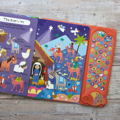 Children's 50 Button Christian Sound Book - My First Look And Find Bible