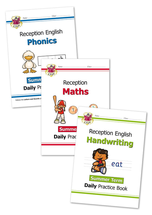 CGP Daily Practice 3-Book Bundle: Reception - Summer Term