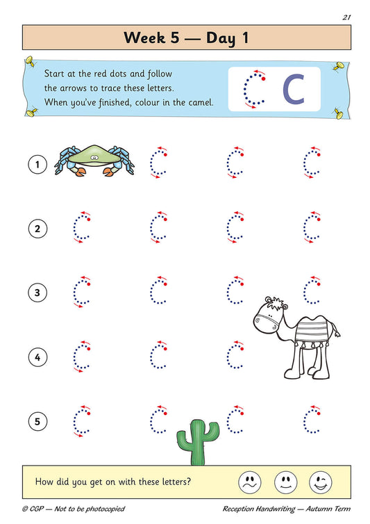 Reception Handwriting Daily Practice Book: Autumn Term