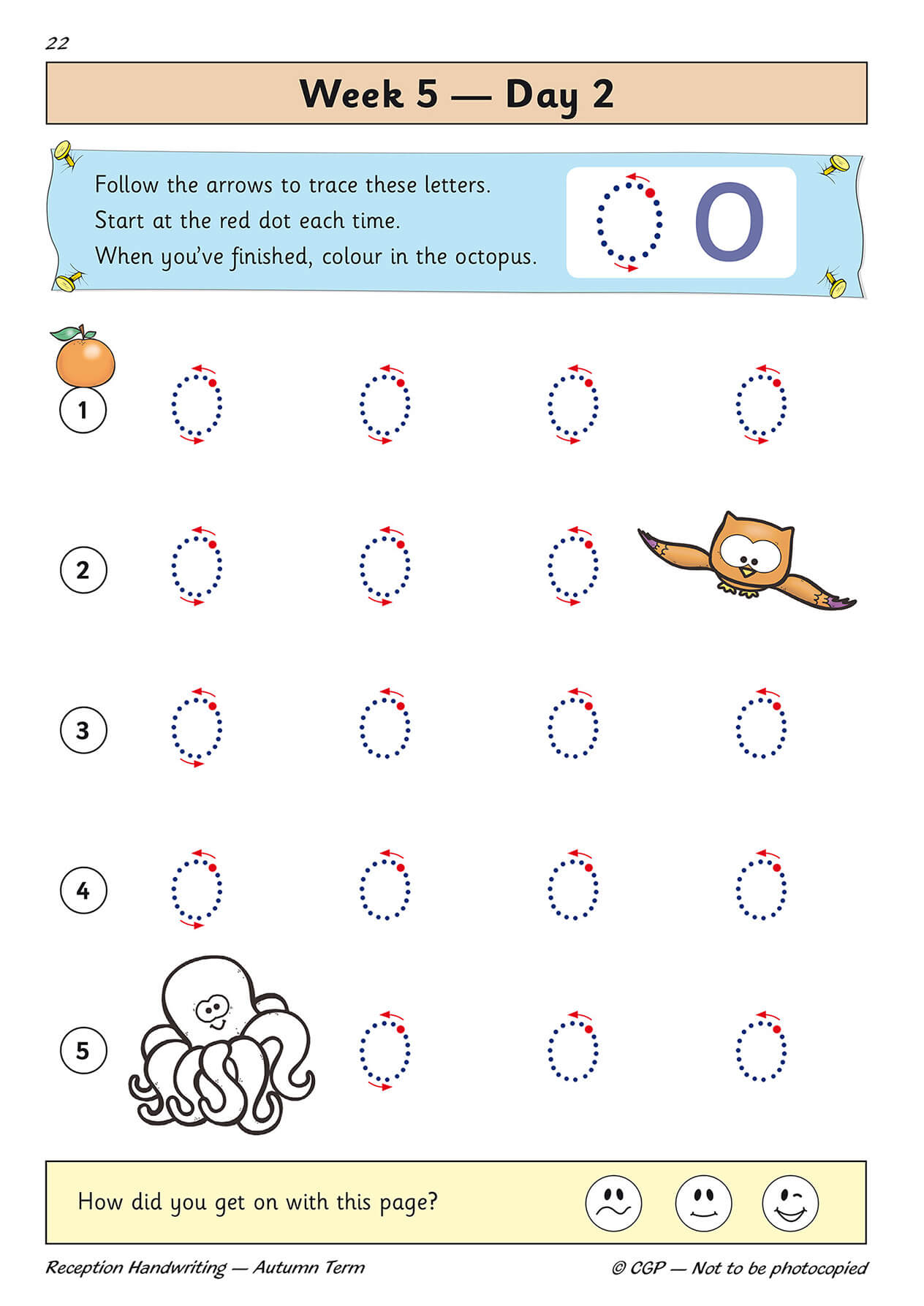 Reception Handwriting Daily Practice Book: Autumn Term