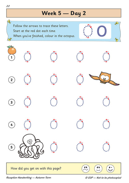 Reception Handwriting Daily Practice Book: Autumn Term