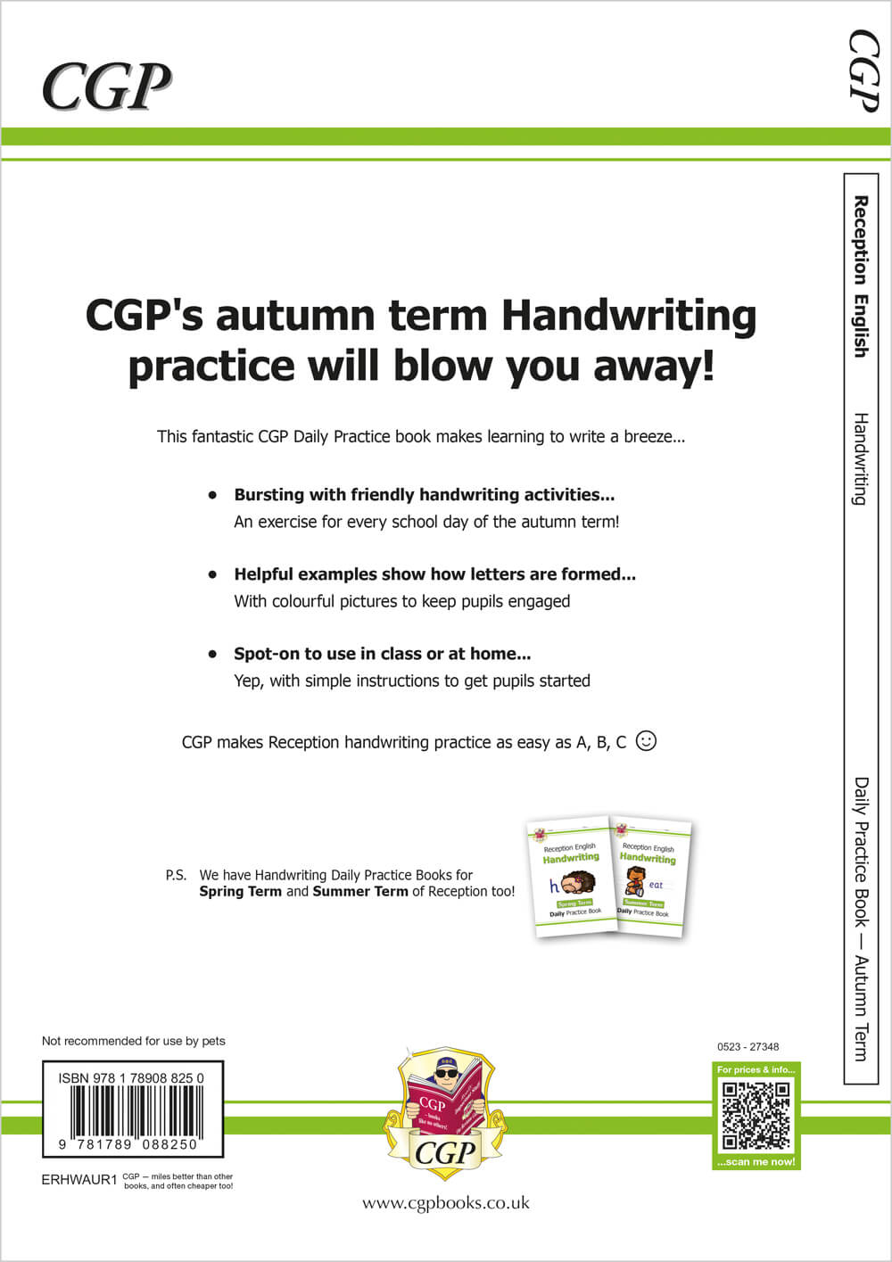 Reception Handwriting Daily Practice Book: Autumn Term