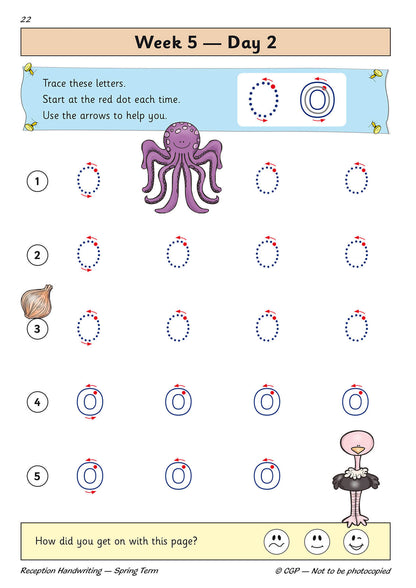 Llyfr Ymarfer Llawysgrifen Dyddiol y Derbyn Tymor y Gwanwyn