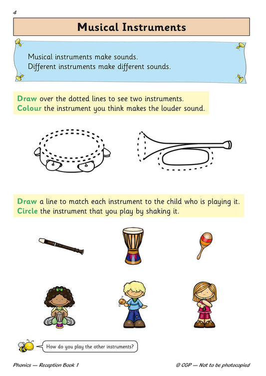 Reception English Phonics Targeted Practice Book - Book 1