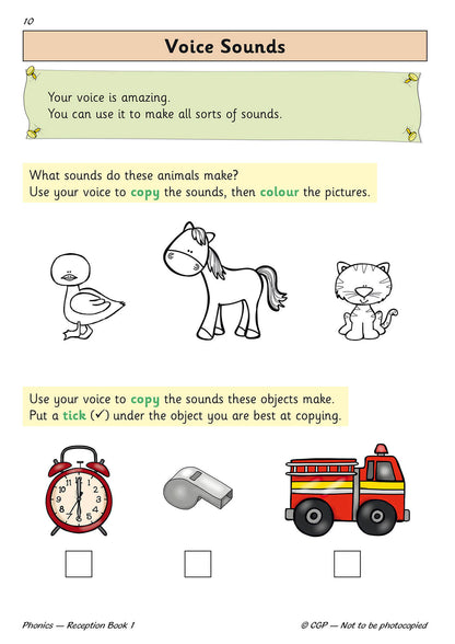 Llyfr Ymarfer Targedig Ffoneg Saesneg Derbyn - Llyfr 1