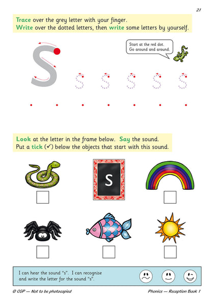 Llyfr Ymarfer Targedig Ffoneg Saesneg Derbyn - Llyfr 1