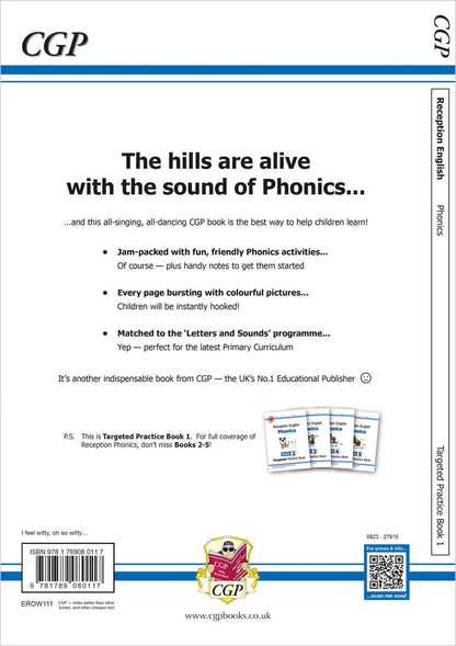 Llyfr Ymarfer Targedig Ffoneg Saesneg Derbyn - Llyfr 1