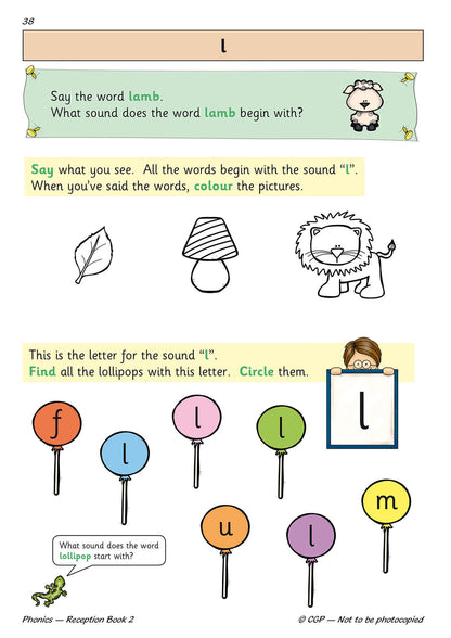 Reception English Phonics Targeted Practice Book - Book 2