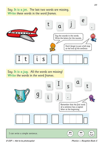 Reception English Phonics Targeted Practice Book - Book 3