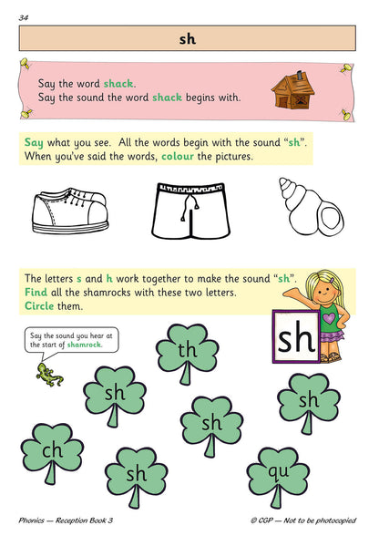 Reception English Phonics Targeted Practice Book - Book 3