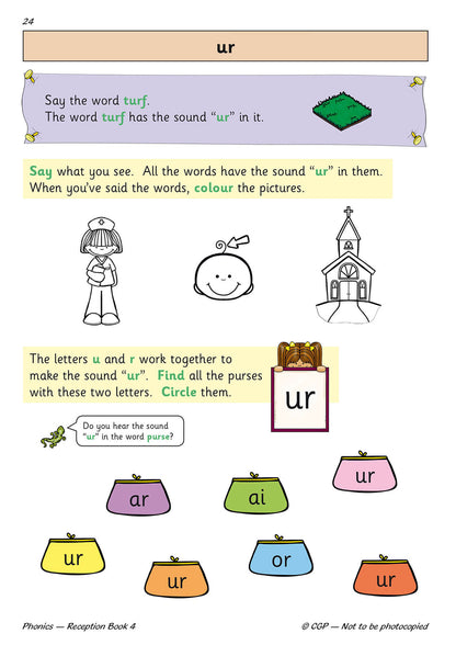 Reception English Phonics Targeted Practice Book - Book 4
