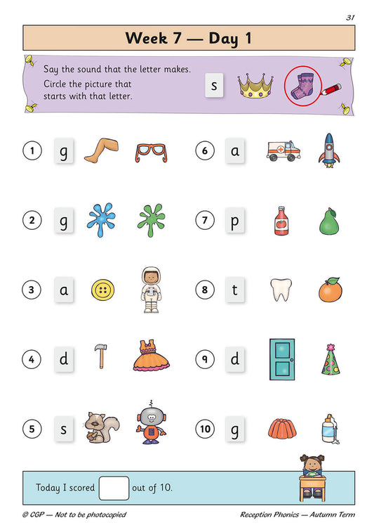 Reception Phonics Daily Practice Book: Autumn Term