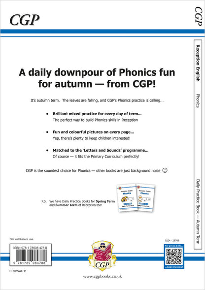 Llyfr Ymarfer Dyddiol Ffoneg Derbyn: Tymor yr Hydref